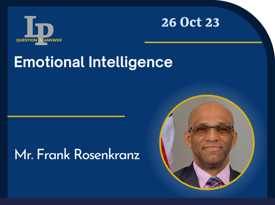 Card with link to recording of LP Question & Answer 26 Oct 23 Emotional Intelligence and the Learning Professionals. Chiayi 
